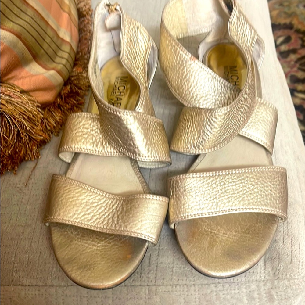 Michael Kors Gold Metallic Sandals